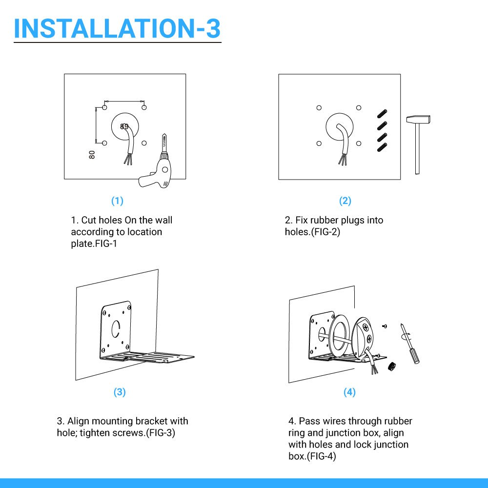 Rotatable LED Wall Pack Light 80W 5700K, 10800LM, Black, UL, DLC Premium, IP65, Adjustable Head Can be used as Up/Down Light, Outdoor Rotatable Wall Light