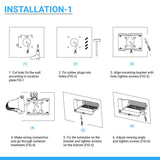Rotatable LED Wall Pack Light 80W 5700K, 10800LM, Black, UL, DLC Premium, IP65, Adjustable Head Can be used as Up/Down Light, Outdoor Rotatable Wall Light