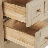 Salem Freestanding Solid Wood Bathroom Vanity With Carrara White Marble Sink Top & 4 In. Backsplash in Nature Wood Finish