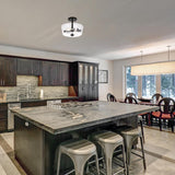 Semi Flush Mount Ceiling Lights, 2-Lights E26 Base, Round, UL Listed for Damp Location, 3 Years Warranty