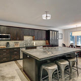 Semi Flush Mount Ceiling Lights, 2-Lights E26 Base, Round, UL Listed for Damp Location, 3 Years Warranty