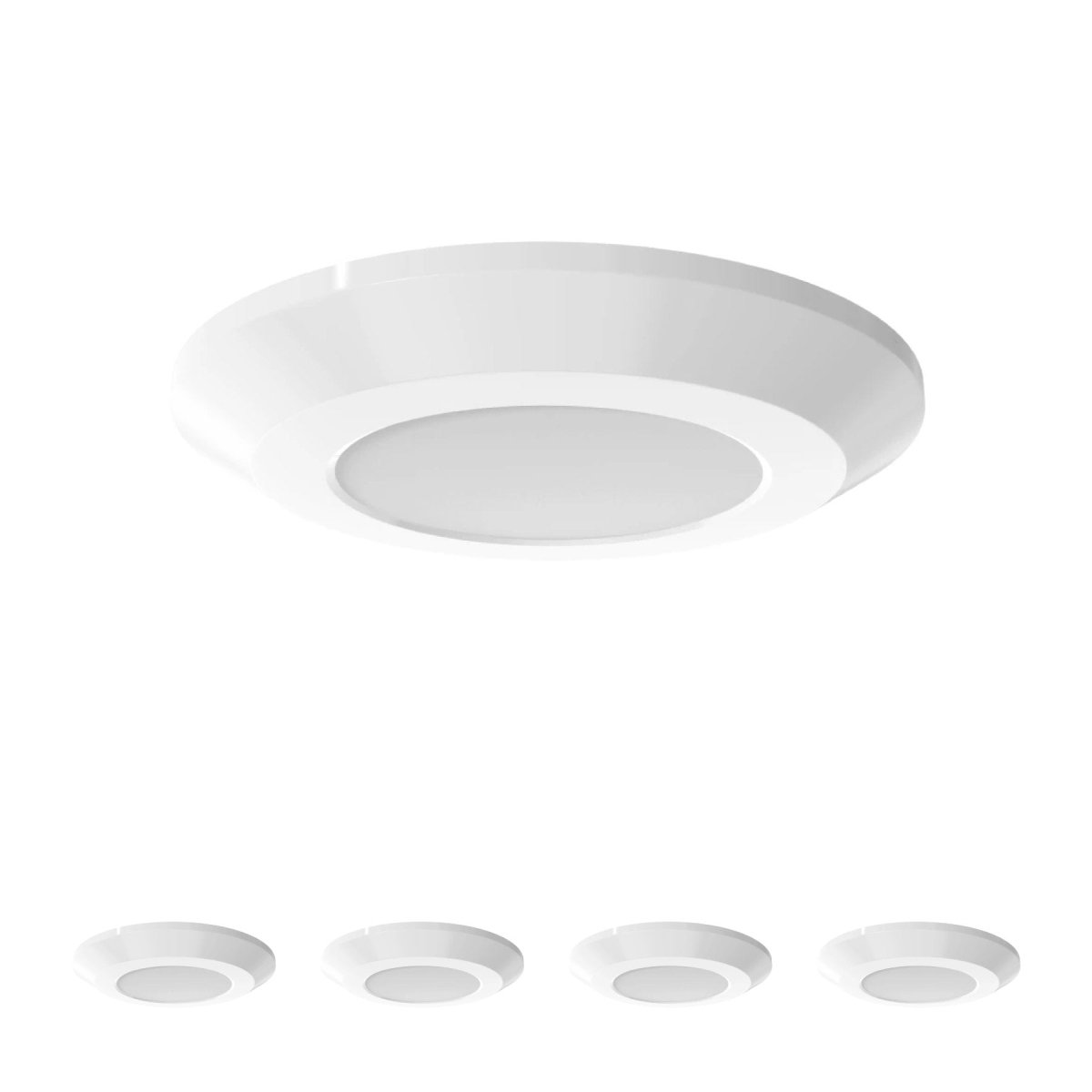 Slim LED Puck Light, 3-Piece Kit With 12V Adaptor & Wave Sensor Dimming , 3x3.5Watts, 3x200Lumens, ETL Listed, CCT Changeable (3000K/4000K/5000K), Hand Wave Sensor, White