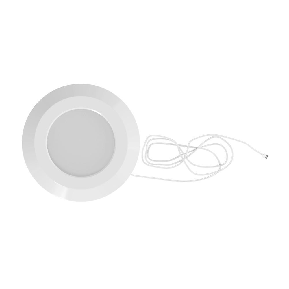 Slim LED Puck Light, 3-Piece Kit With 12V Adaptor & Wave Sensor Dimming , 3x3.5Watts, 3x200Lumens, ETL Listed, CCT Changeable (3000K/4000K/5000K), Hand Wave Sensor, White