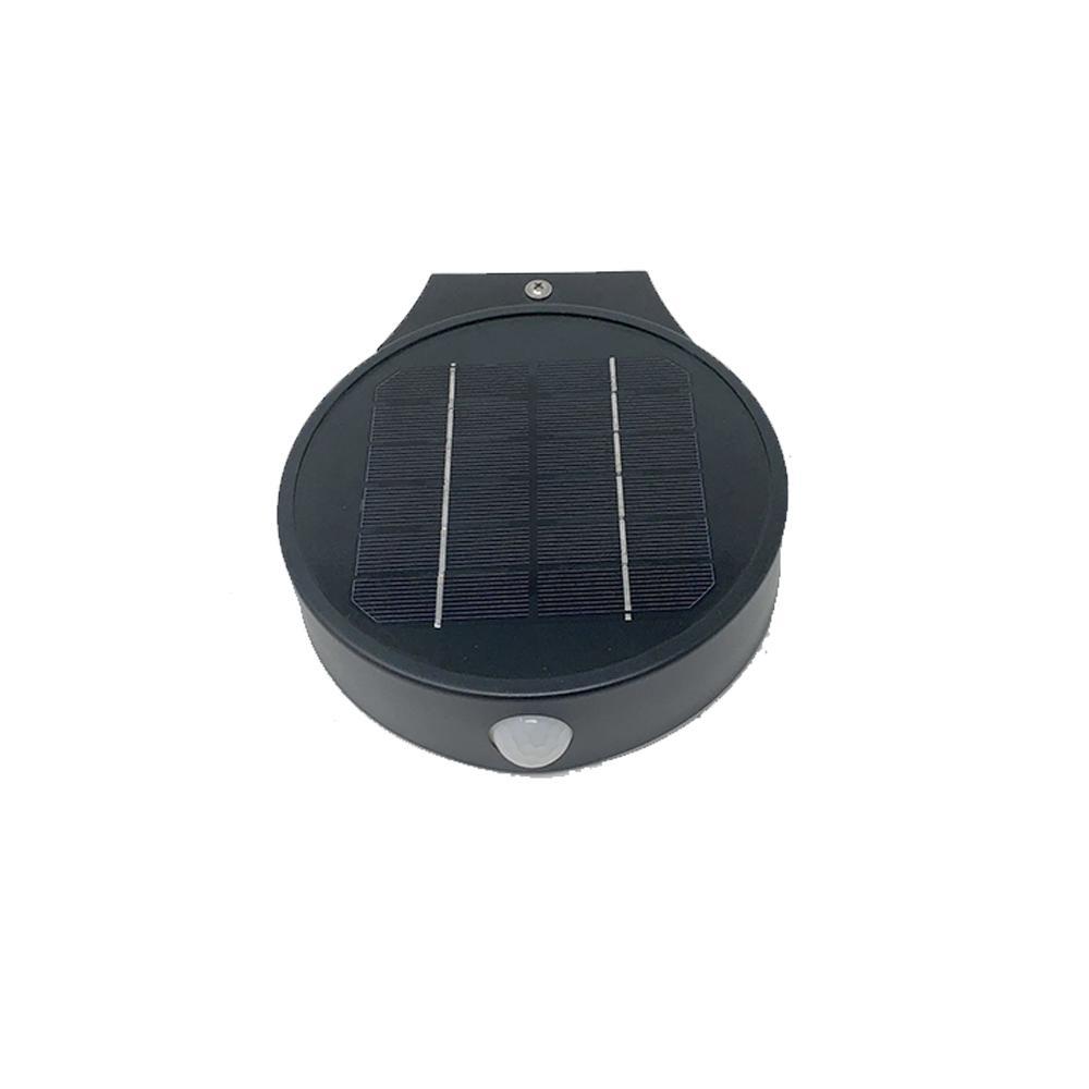 Smart Solar Outdoor LED Wall Lights with PIR Sensor, Round, HY06WSRB, Waterproof Outdoor Security Lights