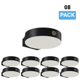 Smart Solar Outdoor LED Wall Lights with PIR Sensor, Round, HY06WSRB, Waterproof Outdoor Security Lights