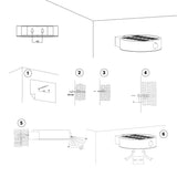 Smart Solar Outdoor LED Wall Lights with PIR Sensor, Round, HY06WSRB, Waterproof Outdoor Security Lights