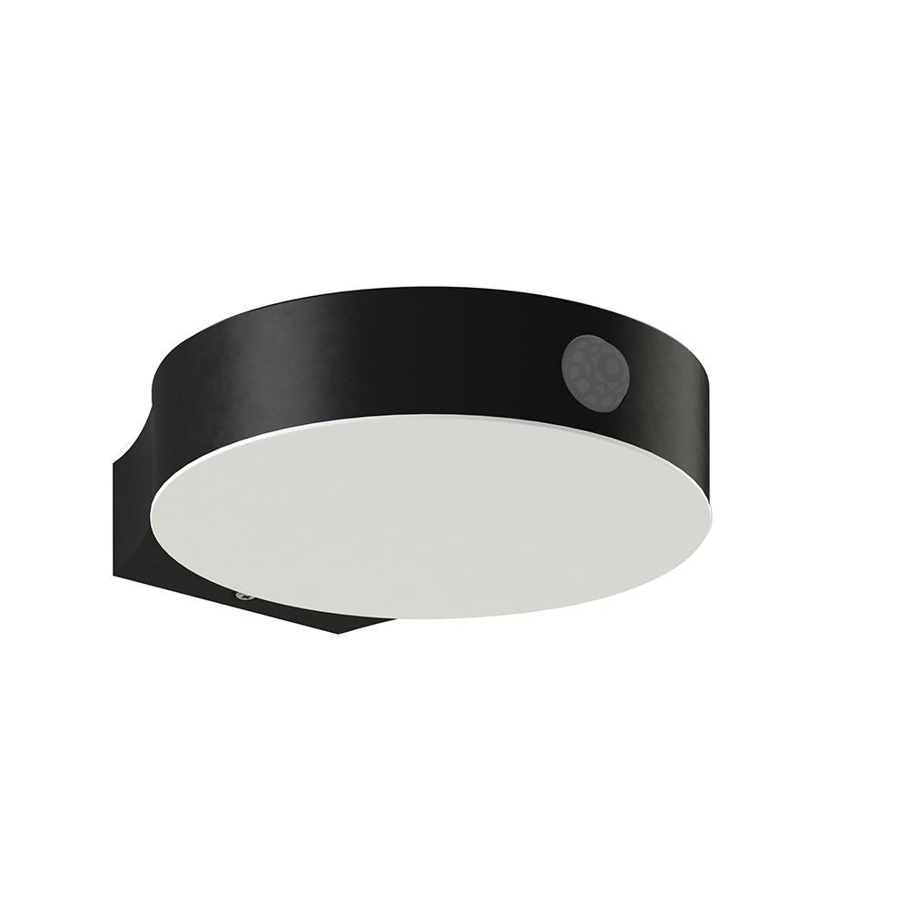 Smart Solar Outdoor LED Wall Lights with PIR Sensor, Round, HY06WSRB, Waterproof Outdoor Security Lights