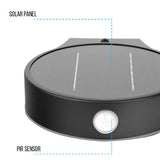 Smart Solar Outdoor LED Wall Lights with PIR Sensor, Round, HY06WSRB, Waterproof Outdoor Security Lights
