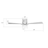 Spezia 52" In. 3 Blade Smart Ceiling Fan with LED Light Kit Works with Led Light Kit & Remote