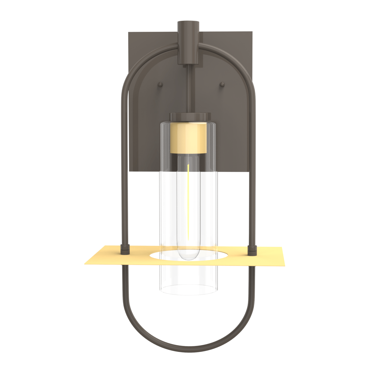 Smyth Outdoor Wall Sconce, E26 Socket 1X60W, Clear Glass, Bronze,  22" H x 12.5" W, Extends 7" from the wall
