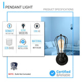 Steel Birdcage Wall Sconce Lighting Fixtures, Matte Black Finish, E26 Base, UL Listed, 3 Years Warranty