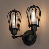 Steel Birdcage Wall Sconce Lighting Fixtures, Matte Black Finish, E26 Base, UL Listed, 3 Years Warranty