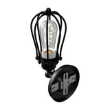 Steel Birdcage Wall Sconce Lighting Fixtures, Matte Black Finish, E26 Base, UL Listed, 3 Years Warranty