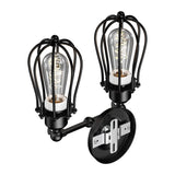 Steel Birdcage Wall Sconce Lighting Fixtures, Matte Black Finish, E26 Base, UL Listed, 3 Years Warranty
