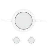 Swivel LED Puck Lights Kit with ETL List, Recessed or Surface Mount Design, CRI90, 3-Piece Kit With 12V Adaptor & Touch Dimmer, Linkable, 3x3.5 Watts, 750 Lumens, White