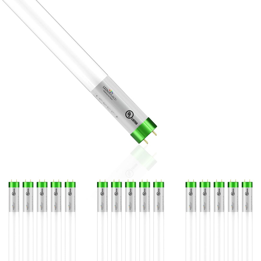 T8 4ft LED Tube/Bulb - Glass 18W 1800 Lumens 4000K Frosted, Single Ended Power - Ballast Bypass