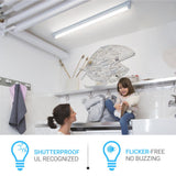 T8 4ft LED Tube/Bulb - Glass 18W 1800 Lumens 5000K Clear, G13 Base, Single Ended power - Ballast Bypass