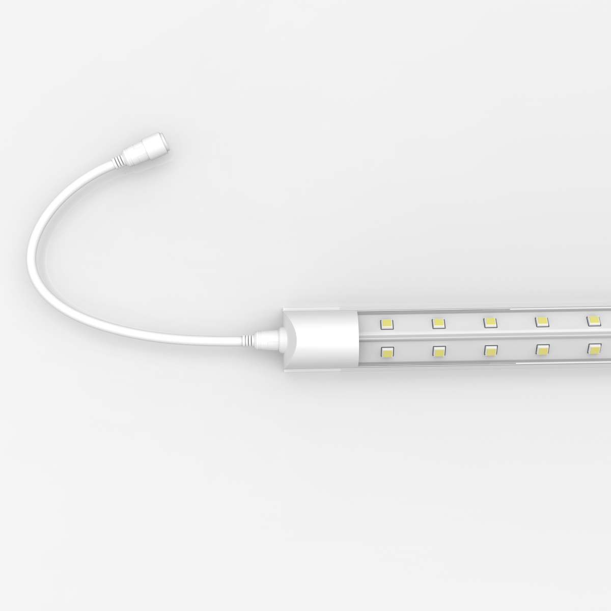 T8 5ft LED Freezer/Cooler Tube Light, V Shape, 36W 5000K, Clear, Refrigerator LED Light - Walk-in Cooler Light