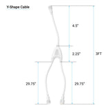 T8 5ft LED Freezer/Cooler Tube Light, V Shape, 36W 5000K, Clear, Refrigerator LED Light - Walk-in Cooler Light