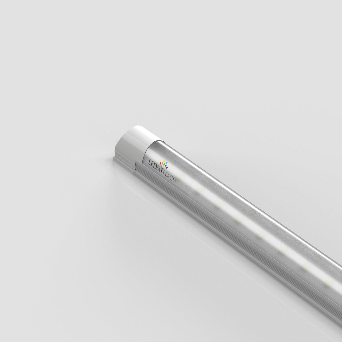 T8 8ft Integrated LED Tube Light 60W V-Shape 5000K Daylight White, Frosted, 8 Foot Plug and Play Linkable LED Shop Lights, Damp Location