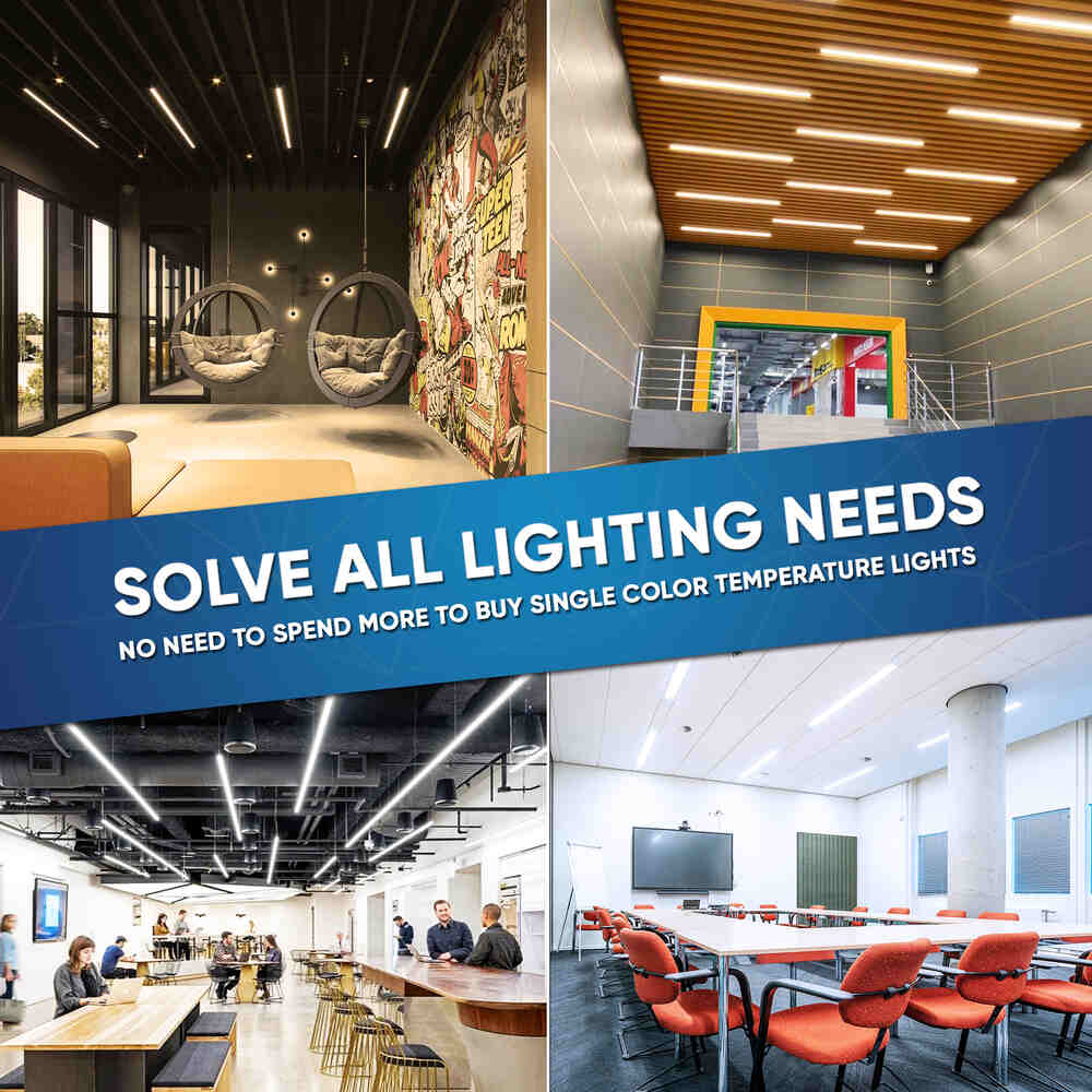 T8 8ft LED Tube/Bulb - 48w/40w/36w/32w Wattage Adjustable, 130lm/w, 3000k/4000k/5000k/6500k CCT Changeable, Frosted, FA8 Single Pin, Double End Power - Ballast Bypass