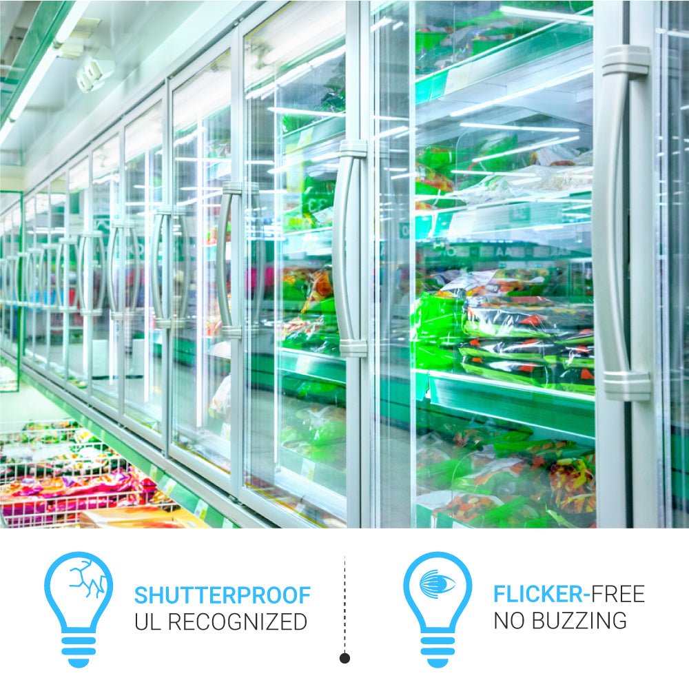 T8 LED Freezer/Cooler Tube Light - V Shape - 6ft 40W 5000k Clear 4800 Lumens Rebate Eligible, Walk-in Cooler Light - 1 Pack