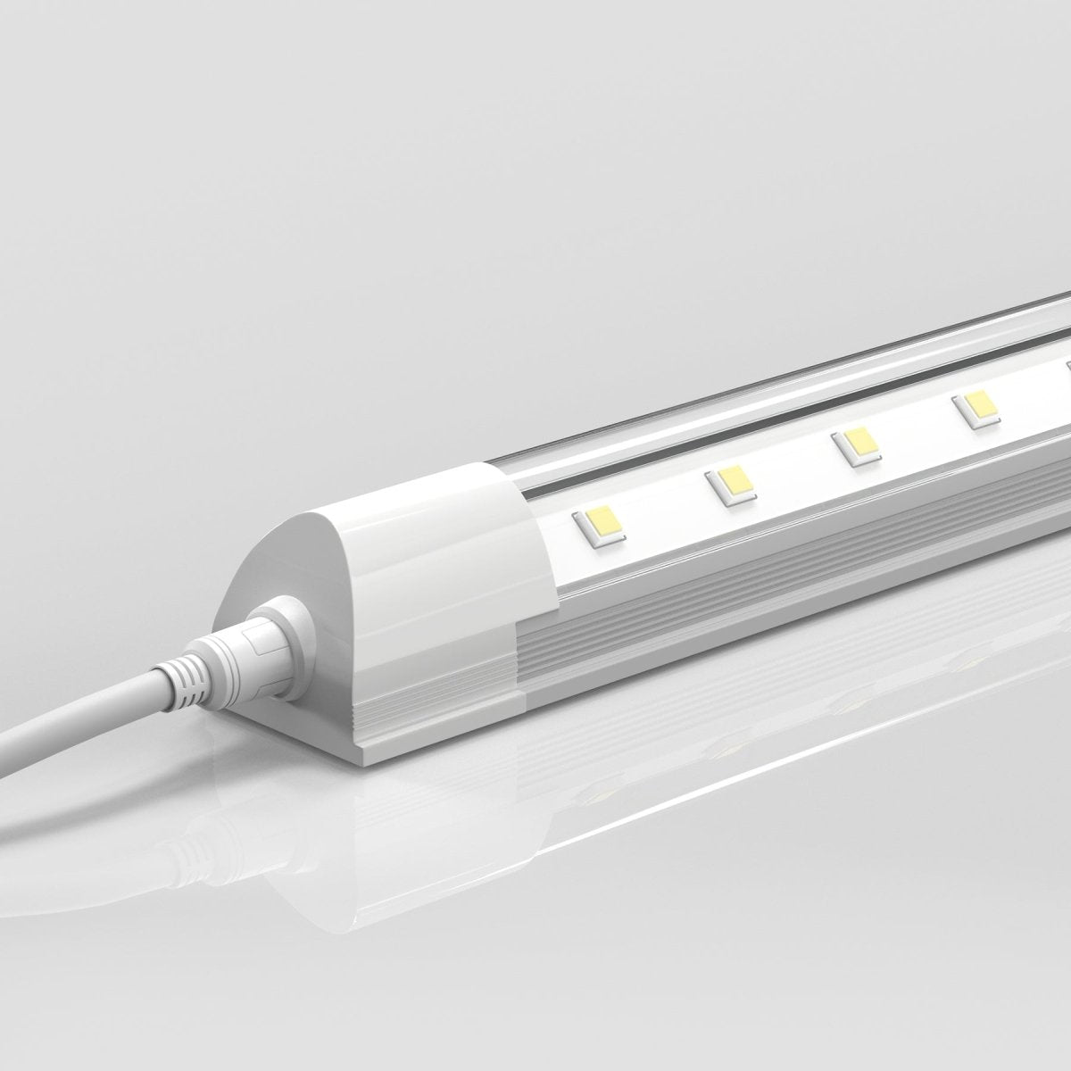 T8 LED Freezer/Cooler Tube Light - V Shape - 6ft 40W 5000k Clear 4800 Lumens Rebate Eligible, Walk-in Cooler Light - 30 Pack
