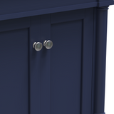 Torino 24 In. Navy Blue Freestanding Solid Wood Bathroom Vanity with Porcelain Sink Top
