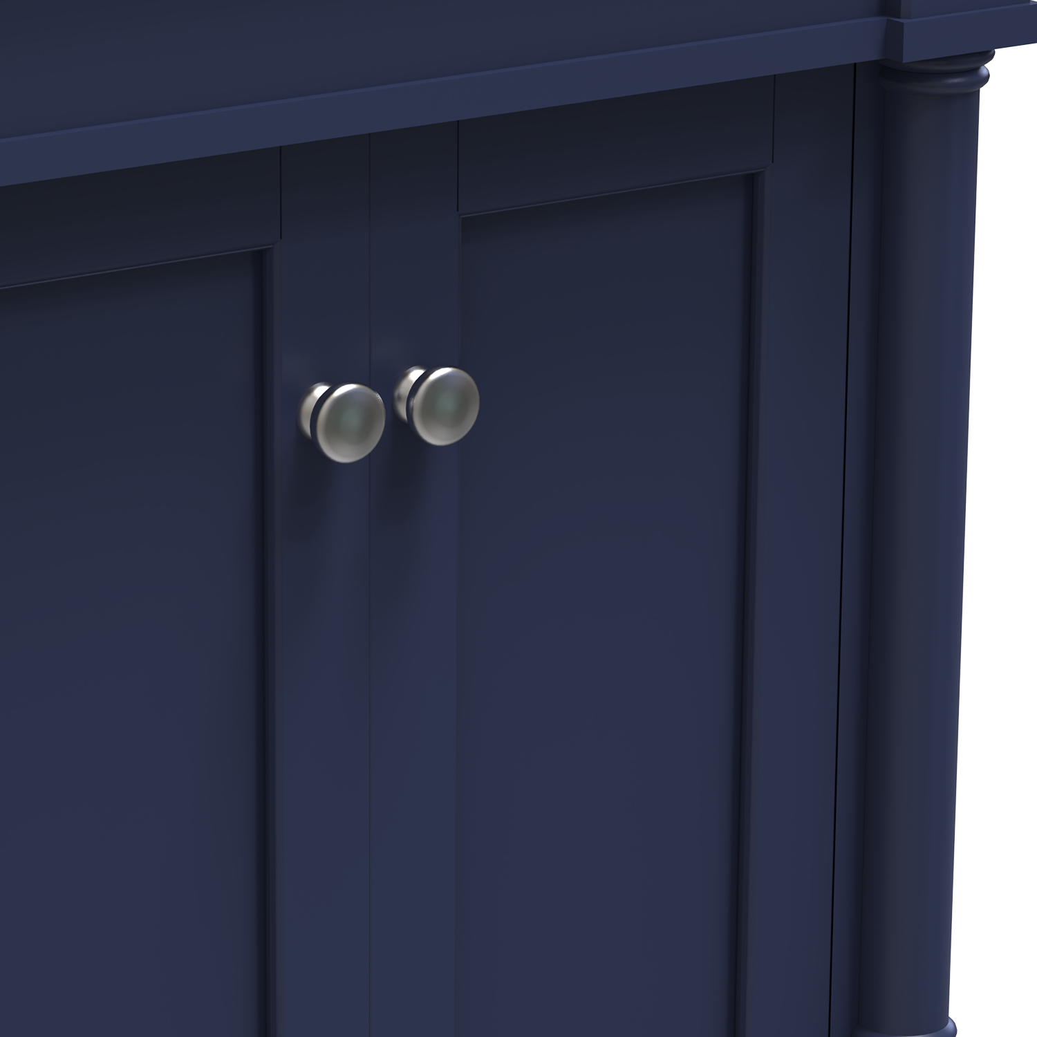 Torino 24 In. Navy Blue Freestanding Solid Wood Bathroom Vanity with Porcelain Sink Top