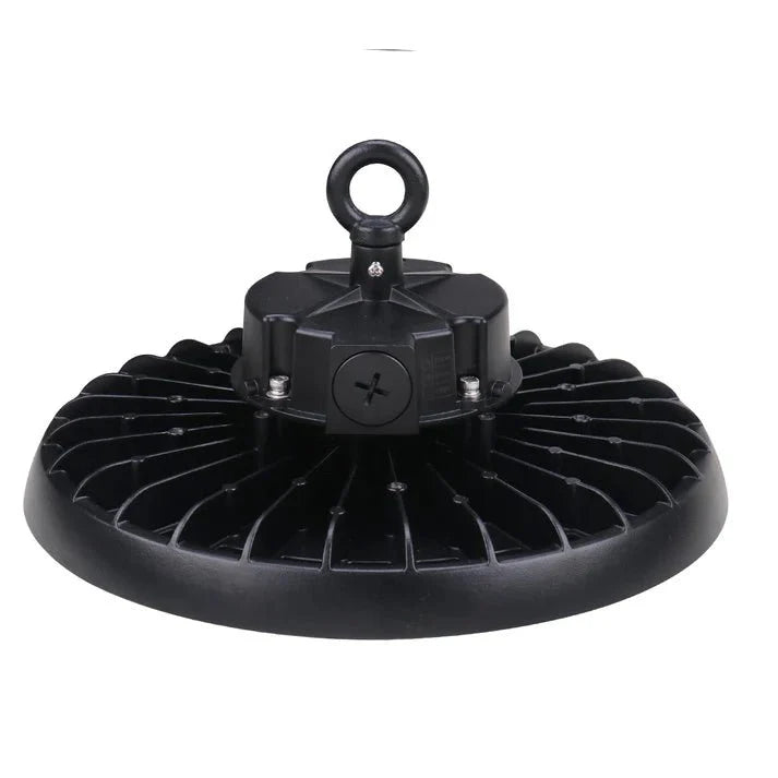 UFO LED High Bay Light 150/120/100 Watt Adjustable, 4000K Cool White, 150LM/W-155LM/W, 120-277VAC, IP65, UL, DLC Listed, 1-10V Dim, For LED Warehouse Lighting Retail Workshop Garage Factory Barn Lighting