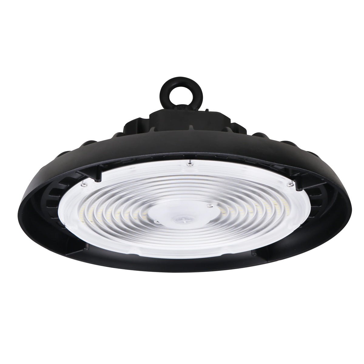 UFO LED High Bay Light 240/220/200 Watt Adjustable, 5700K, 155LM/W-155LM/W, 120-277VAC, IP65, UL, DLC Listed, 1-10V Dim, For Warehouse Factory Workshops Gymnasium & Supermarket Lighting