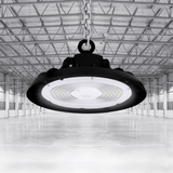 UFO LED High Bay Light 240/220/200 Watt Adjustable, 5700K, 155LM/W-155LM/W, 120-277VAC, IP65, UL, DLC Listed, 1-10V Dim, For Warehouse Factory Workshops Gymnasium & Supermarket Lighting