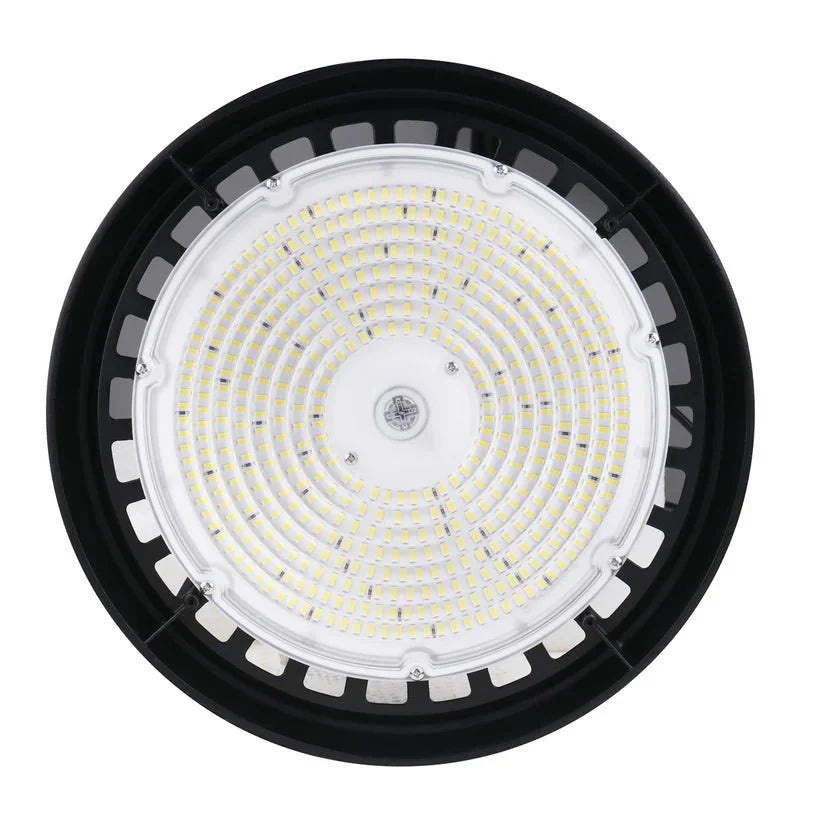 UFO LED High Bay Light  240W/220W/200W Wattage Adjustable, 4000K, 150 LM/W, DLC Premium 1-10V Dimmable,  AC120-277V, Commercial LED Light for Barn Workshop Warehouse Gym Airport Lights