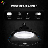 UFO LED High Bay Light  240W/220W/200W Wattage Adjustable, 4000K, 150 LM/W, DLC Premium 1-10V Dimmable,  AC120-277V, Commercial LED Light for Barn Workshop Warehouse Gym Airport Lights