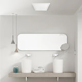 Quiet Exhaust Fan for Bathroom with Square Flat Panel Light 8W, 4000K 1000LM, 50-100 CFM, <0.3-0.7 Sones, Ceiling/Wall Mounted