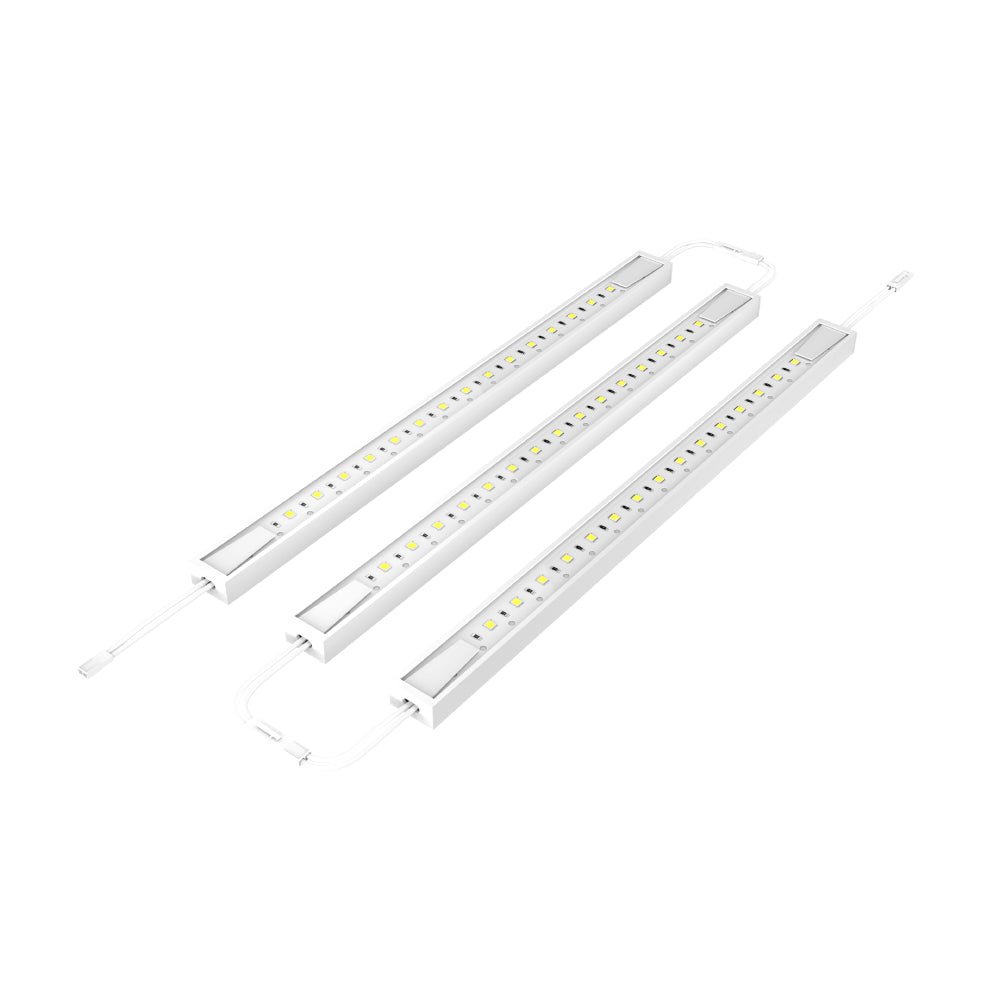 Under Cabinet LED Lighting Kit, Direct Plug-In, 12 Inch, Linkable LED Light Bar, 3-Piece Kit, 3x3.6Watt 330 LM,White - Under Counter Lights for Kitchen,Desk,Wardrobe,Closets ,Cupboard