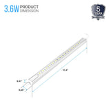 Under Cabinet LED Lighting Kit, Direct Plug-In, 12 Inch, Linkable LED Light Bar, 3-Piece Kit, 3x3.6Watt 330 LM,White - Under Counter Lights for Kitchen,Desk,Wardrobe,Closets ,Cupboard