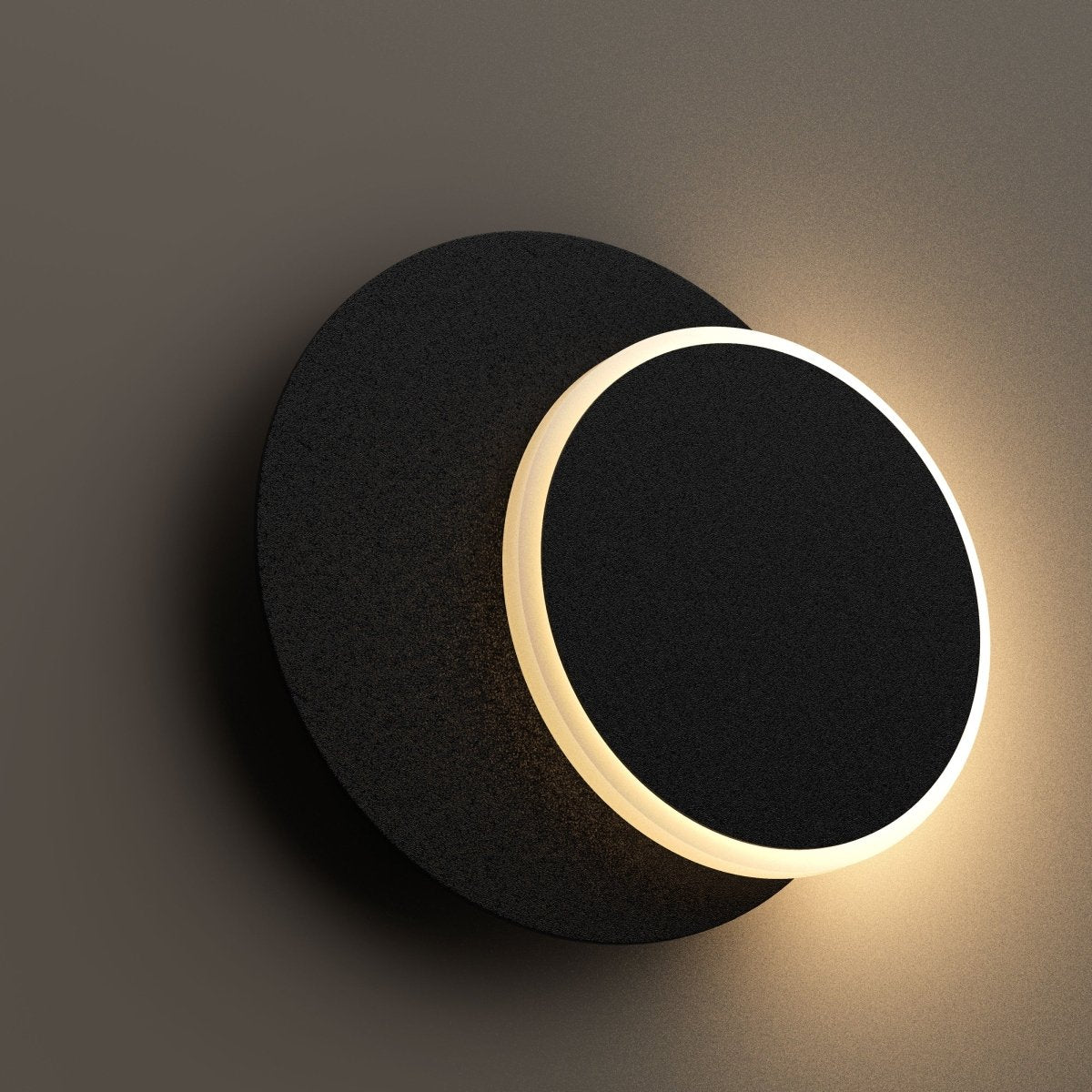 Unique Circular LED Wall Sconce, 11W, 3000K, Diameter 9.9 inch, Modern Round Lamp