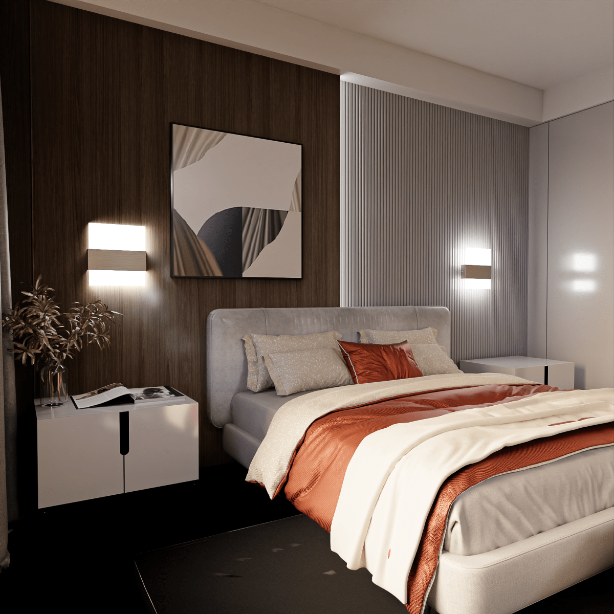 Wall Mounted LED Light Fixture, 5000K, Dimmable, ETL/CE Certificate, Material: Metal + White Acrylic Shade