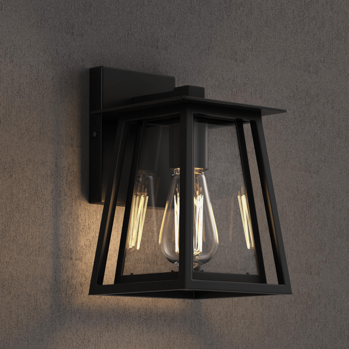 Wall Sconce Fixture, UL Listed for Damp Location, E26 Socket Wall Lamp, Matte Black Finish, Hallway Light Fixtures
