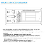 Wireless wall mount PIR Occupancy/ Vacancy Sensor with switch Manually Turn on/off and Dim Command