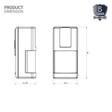 Wireless wall mount PIR Occupancy/ Vacancy Sensor with switch Manually Turn on/off and Dim Command