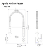 ZLINE Autograph Edition Apollo Pull Down Spring Single Handle Kitchen Faucet in Brushed Nickel and Champagne Bronze (APL-KF-ZBNCB)