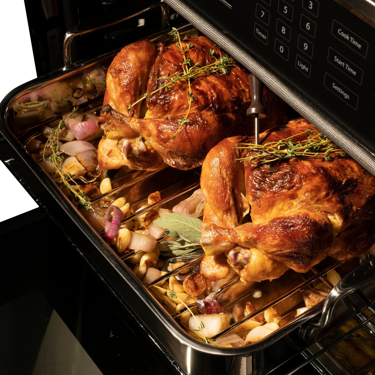 ZLINE 30 in. Autograph Edition Professional True Convection Single Wall Oven with Air Fry and Self Clean in Satin Stainless Steel with Polished Gold Handle (WASSZ-30-G)