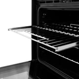 ZLINE 30 in. Autograph Edition Professional True Convection Single Wall Oven with Air Fry and Self Clean in Satin Stainless Steel with Matte Black Handle (WASSZ-30-MB)