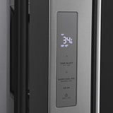 ZLINE Autograph Edition 36 in. 28.9 cu. ft. Standard-Depth French Door External Water Dispenser Refrigerator with Dual Ice Maker in Fingerprint-Resistant Stainless Steel and Matte Black Traditional Handles (RSMZ-W-36-MB)