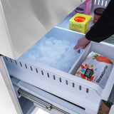ZLINE Autograph Edition 36 in. 28.9 cu. ft. Standard-Depth French Door External Water Dispenser Refrigerator with Dual Ice Maker in Fingerprint-Resistant Stainless Steel and Matte Black Traditional Handles (RSMZ-W-36-MB)