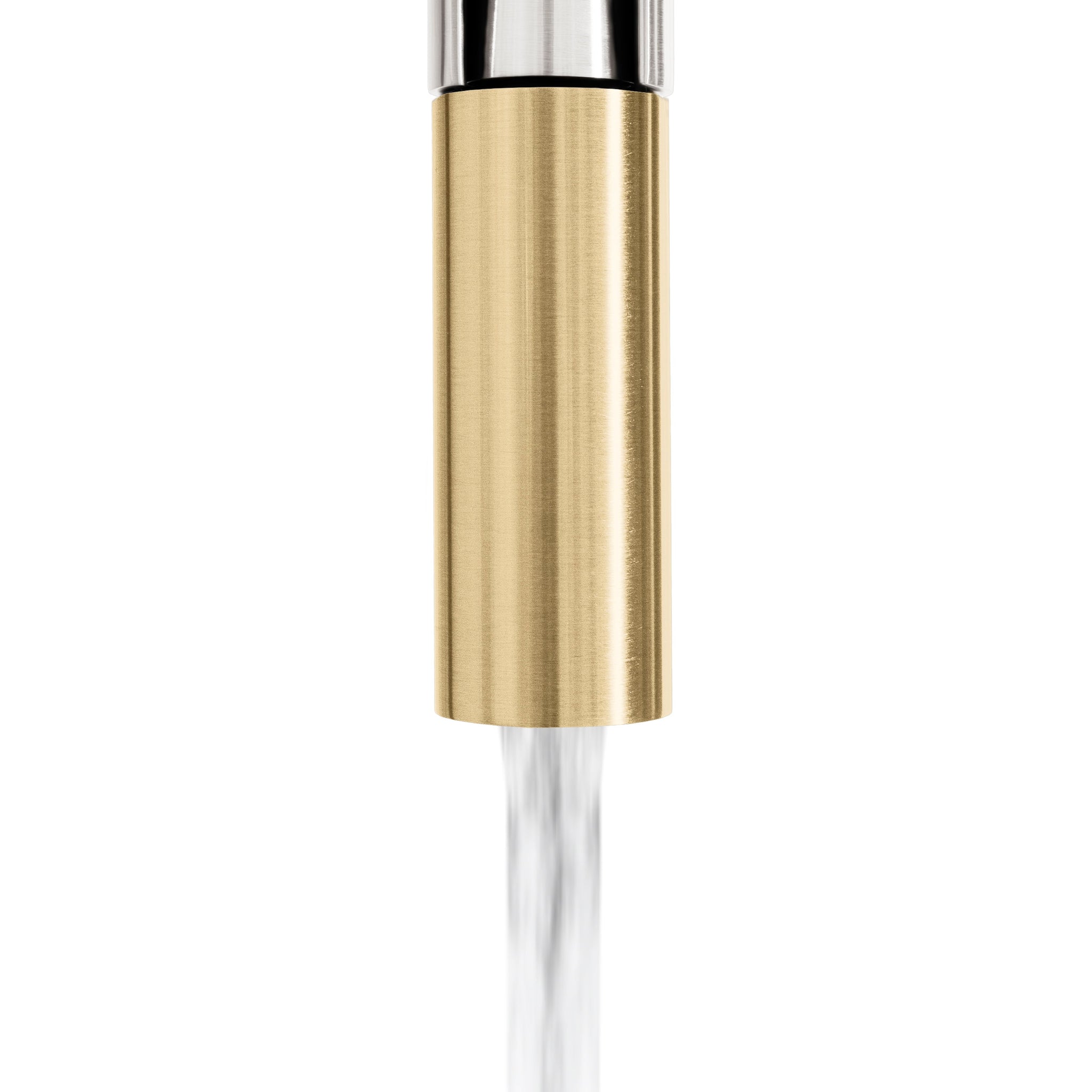 ZLINE Autograph Edition Sierra Pull Down Spring Single Handle Kitchen Faucet in Brushed Nickel and Champagne Bronze (SRA-KF-ZBNCB)