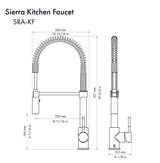 ZLINE Autograph Edition Sierra Pull Down Spring Single Handle Kitchen Faucet in Matte Black and Champagne Bronze (SRA-KF-ZMBCB)