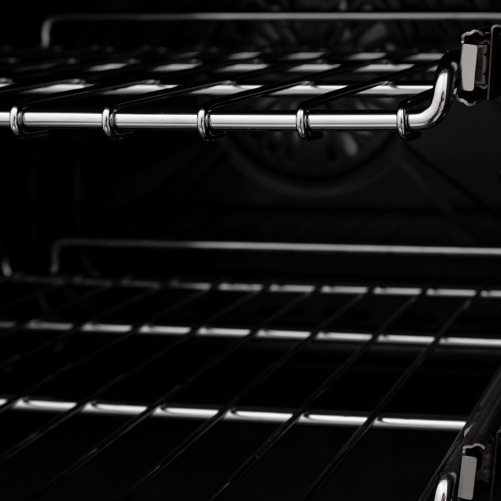 ZLINE Autograph Edition 48 in. 6.0 cu. ft. Legacy Dual Fuel Range with 7 Burner Gas Cooktop and 2 Electric Ovens in Stainless Steel and Matte Black Accents (RAZ-48-MB)